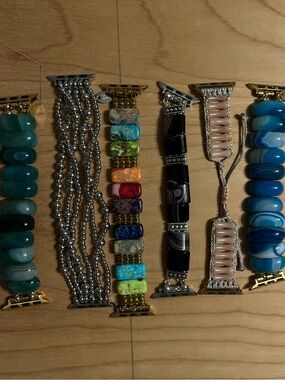 Bundle of 6 Boho Stone Apple Watch Bands - Includes 3 Cape Diablo